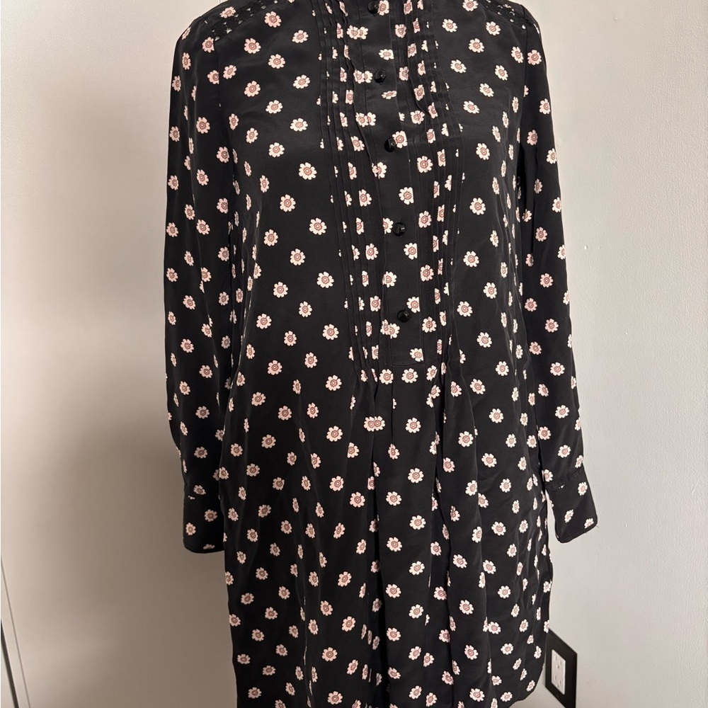 Kate Spade Black Dress with Pink Floral Design
